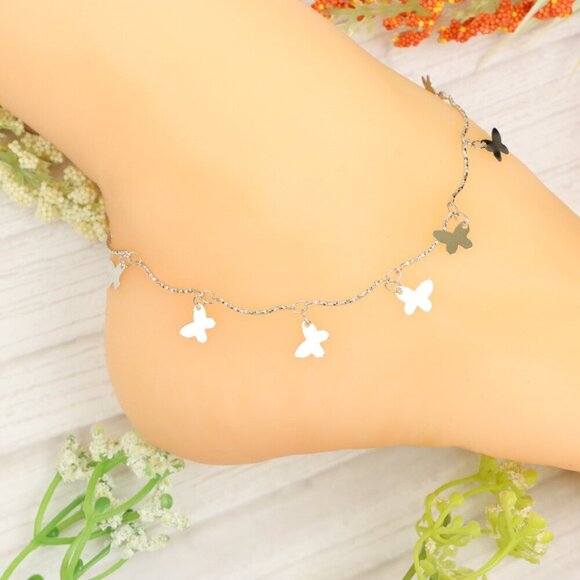 "Handmade Anklet – Elegant & Delicate Jewelry for Women | UNVRC1079 - Picture 3 of 10